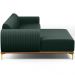 Sofá 5 Lugares com Chaise Esquerdo Sala Estar Molino 300cm D02 Linho Verde Musgo C-117 - Lyam Decor