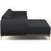 Sofá 5 Lugares com Chaise Esquerdo Sala de Estar Molino 300cm D02 Linho Chumbo D-465 - Lyam Decor