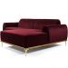 Sofá 6 Lugares com Chaise Direito Para Sala Molino 350 cm D02 Veludo Marsala B-278 - Lyam Decor
