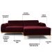 Sofá 6 Lugares com Chaise Direito Para Sala Molino 350 cm D02 Veludo Marsala B-278 - Lyam Decor