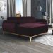 Sofá 6 Lugares com Chaise Esquerdo Para Sala Molino 350cm D02 Veludo Roxo Grape B-292 - Lyam Decor