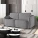 Sofá Cama para Sala de Estar 2 Lugares 176cm Montserrat K01 Bouclê Cinza - Lyam Decor