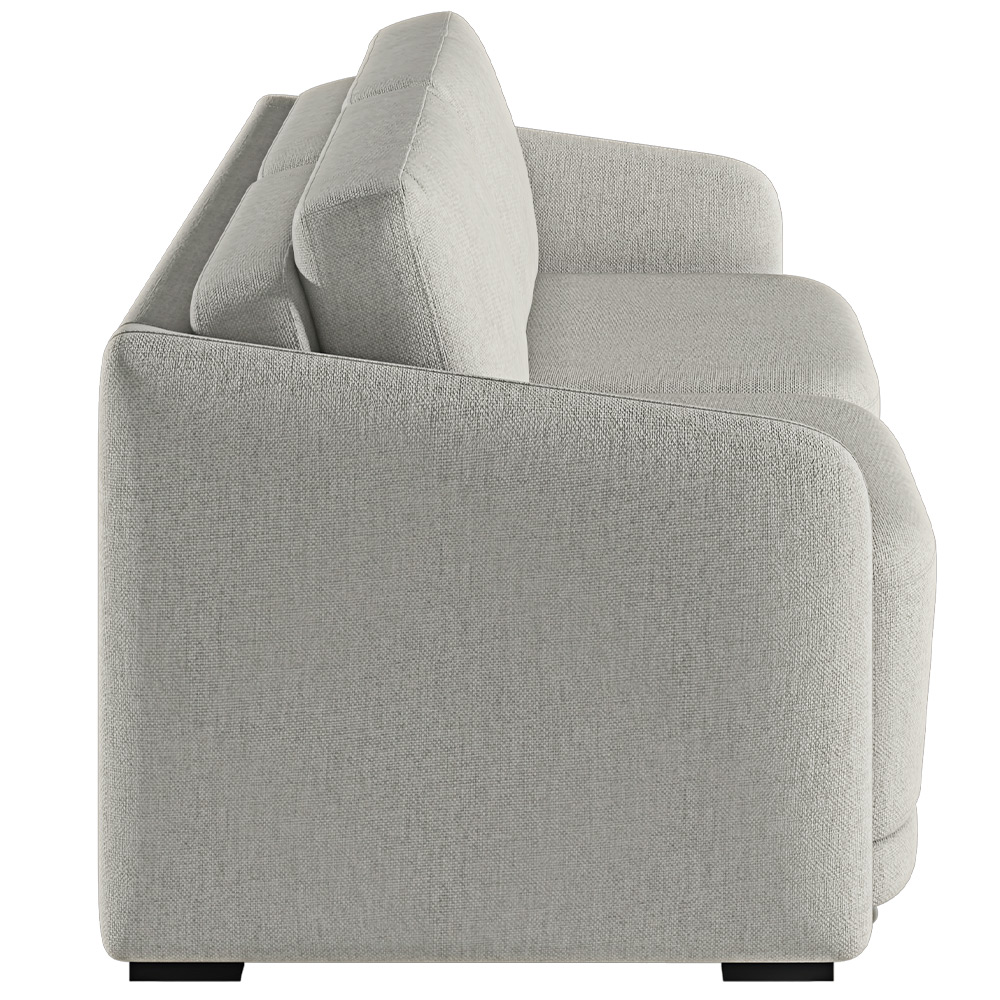 Sofá Cama para Sala de Estar 2 Lugares 176cm Montserrat K01 Linho Cinza - Lyam Decor