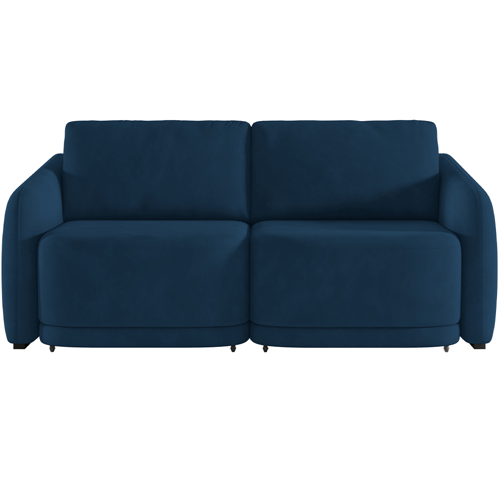 Sofá Cama para Sala de Estar 2 Lugares 176cm Montserrat K01 Veludo Azul Marinho - Lyam Decor
