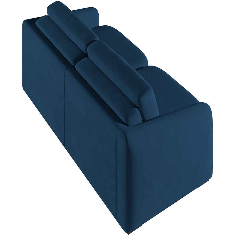 Sofá Cama para Sala de Estar 2 Lugares 176cm Montserrat K01 Veludo Azul Marinho - Lyam Decor