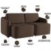 Sofá Cama para Sala de Estar 2 Lugares 176cm Montserrat K01 Veludo Marrom - Lyam Decor