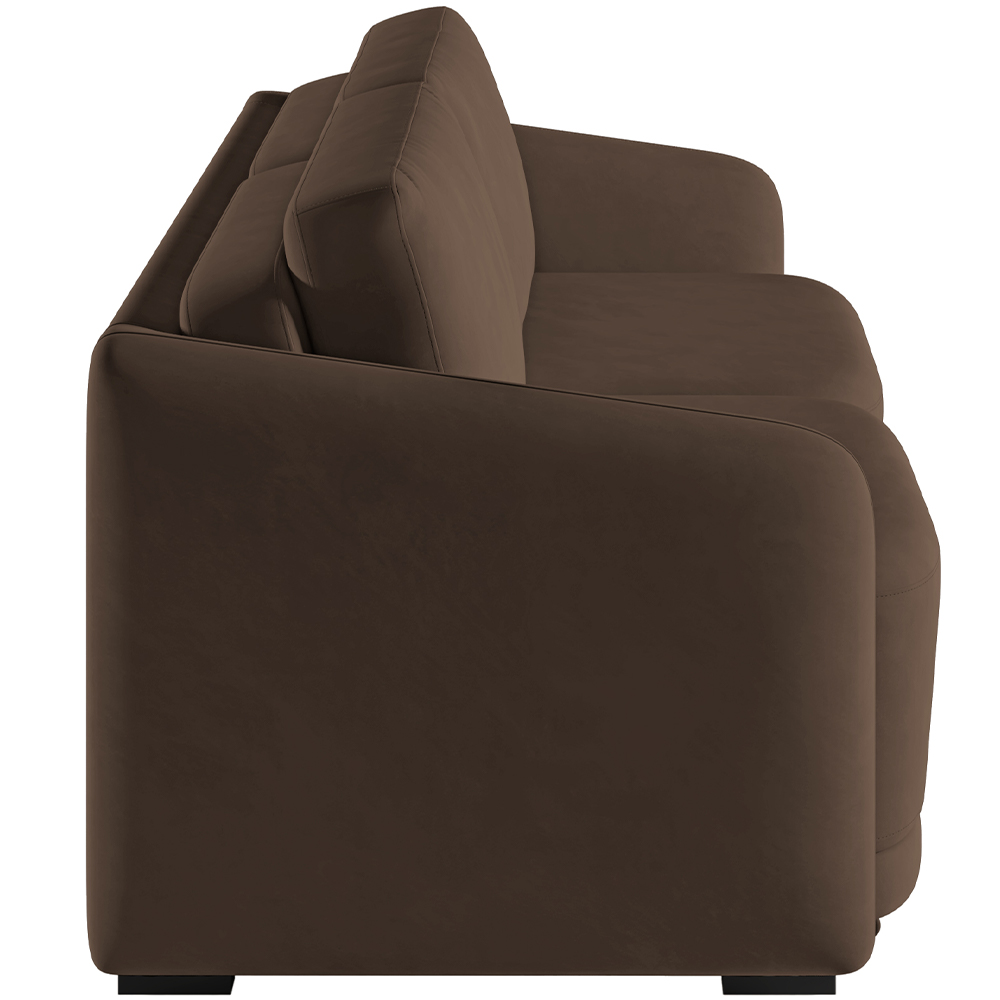 Sofá Cama para Sala de Estar 2 Lugares 176cm Montserrat K01 Veludo Marrom - Lyam Decor