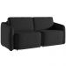 Sofá Cama para Sala de Estar 2 Lugares 176cm Montserrat K01 Veludo Preto - Lyam Decor