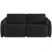 Sofá Cama para Sala de Estar 2 Lugares 176cm Montserrat K01 Veludo Preto - Lyam Decor