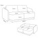 Sofá Cama para Sala de Estar 2 Lugares 176cm Montserrat K01 Veludo Preto - Lyam Decor