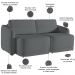 Sofá Cama para Sala de Estar 2 Lugares 196cm Montserrat K01 Bouclê Cinza - Lyam Decor