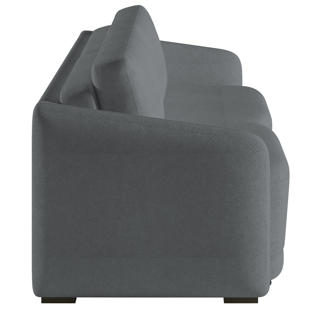 Sofá Cama para Sala de Estar 2 Lugares 196cm Montserrat K01 Bouclê Cinza - Lyam Decor