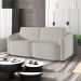 Sofá Cama para Sala de Estar 2 Lugares 196cm Montserrat K01 Bouclê Creme - Lyam Decor