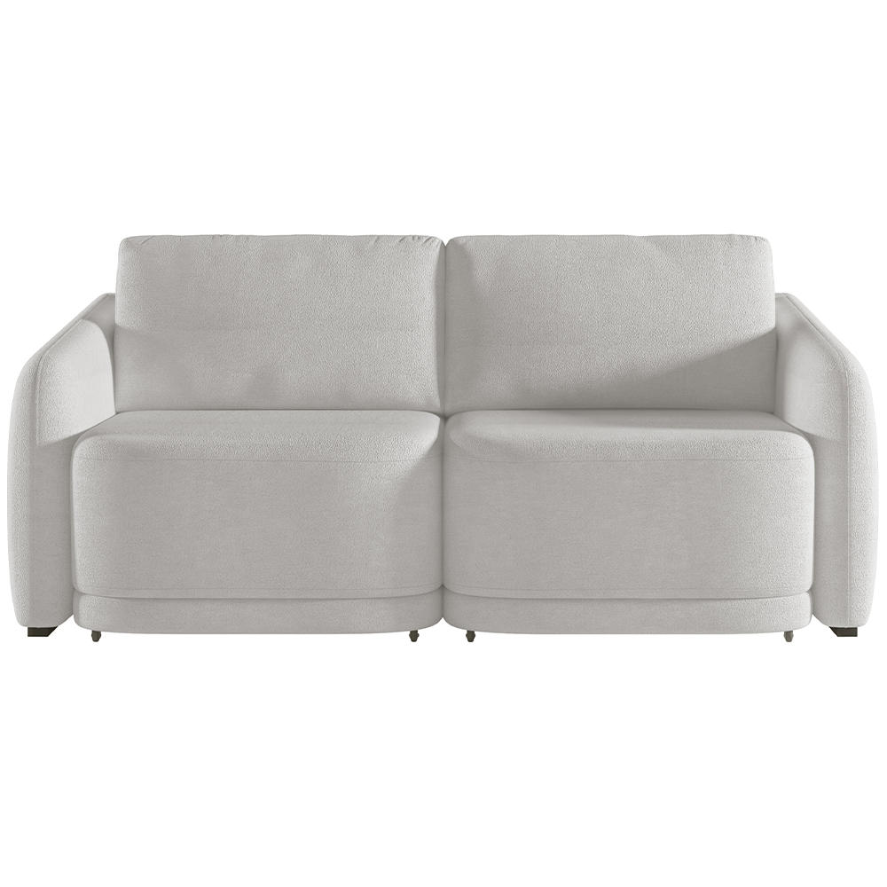 Sofá Cama para Sala de Estar 2 Lugares 196cm Montserrat K01 Bouclê Creme - Lyam Decor