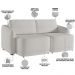 Sofá Cama para Sala de Estar 2 Lugares 196cm Montserrat K01 Bouclê Creme - Lyam Decor