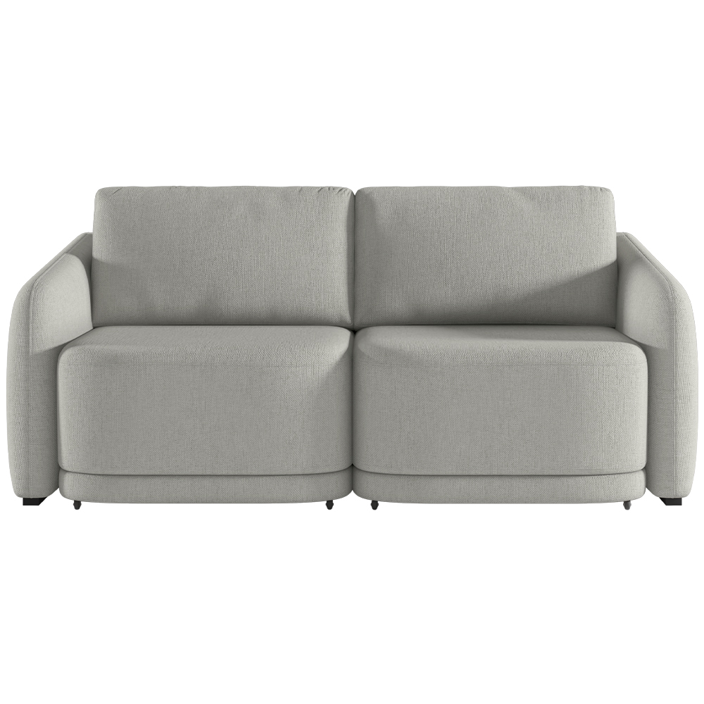 Sofá Cama para Sala de Estar 2 Lugares 196cm Montserrat K01 Linho Cinza - Lyam Decor