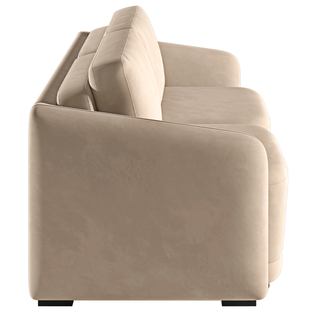 Sofá Cama para Sala de Estar 2 Lugares 196cm Montserrat K01 Veludo Bege - Lyam Decor