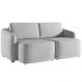 Sofá Cama para Sala de Estar 2 Lugares 196cm Montserrat K01 Veludo Cinza - Lyam Decor