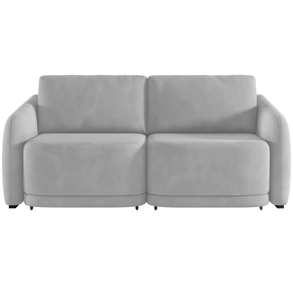 Sofá Cama para Sala de Estar 2 Lugares 196cm Montserrat K01 Veludo Cinza - Lyam Decor