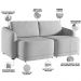 Sofá Cama para Sala de Estar 2 Lugares 196cm Montserrat K01 Veludo Cinza - Lyam Decor