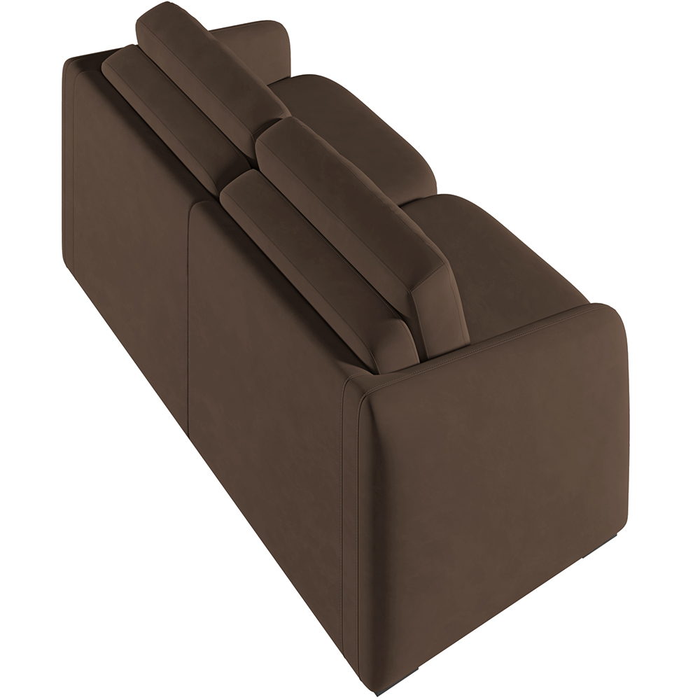 Sofá Cama para Sala de Estar 2 Lugares 196cm Montserrat K01 Veludo Marrom - Lyam Decor