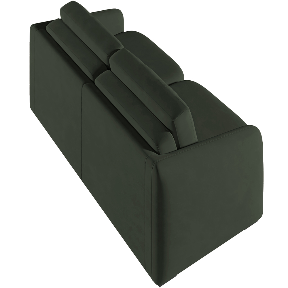 Sofá Cama para Sala de Estar 2 Lugares 196cm Montserrat K01 Veludo Verde - Lyam Decor