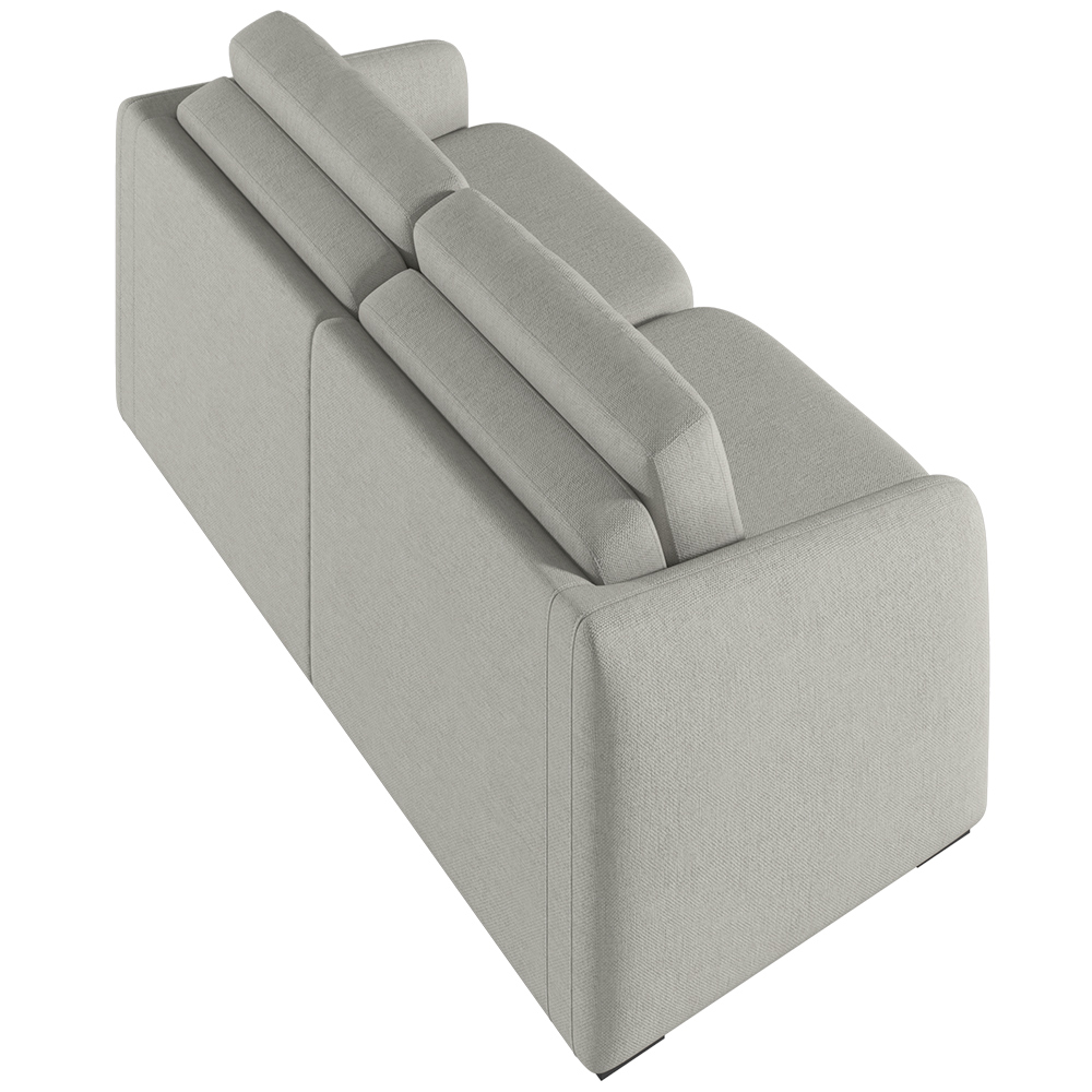 Sofá Cama para Sala de Estar 2 Lugares 216cm Montserrat K01 Linho Cinza - Lyam Decor