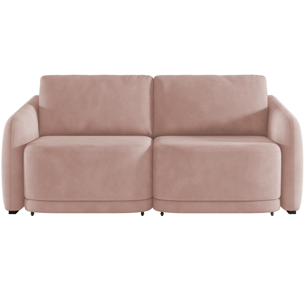Sofá Cama para Sala de Estar 2 Lugares 216cm Montserrat K01 Veludo Rosê - Lyam Decor