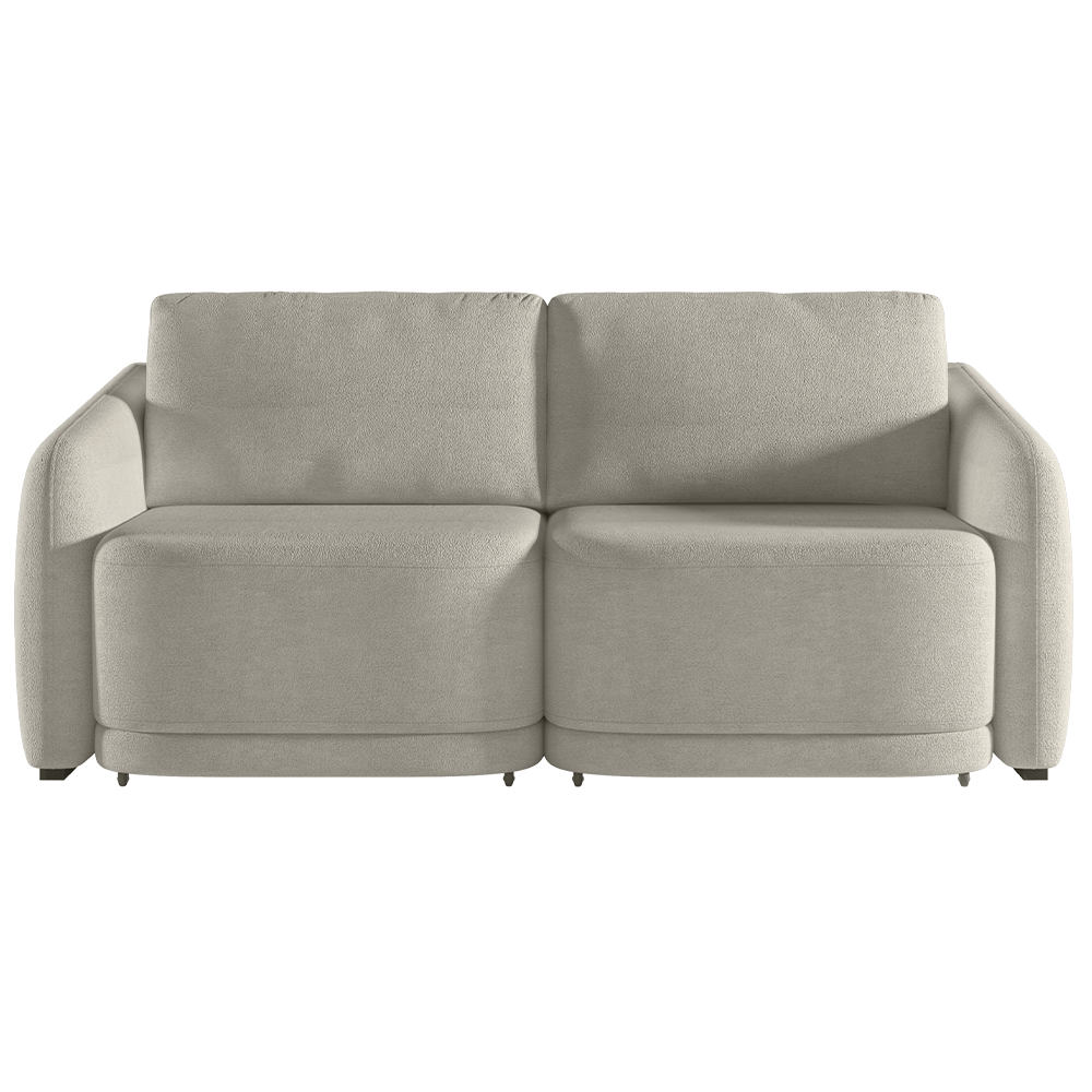 Sofá Cama para Sala de Estar 3 Lugares 236cm Montserrat K01 Bouclê Bege - Lyam Decor