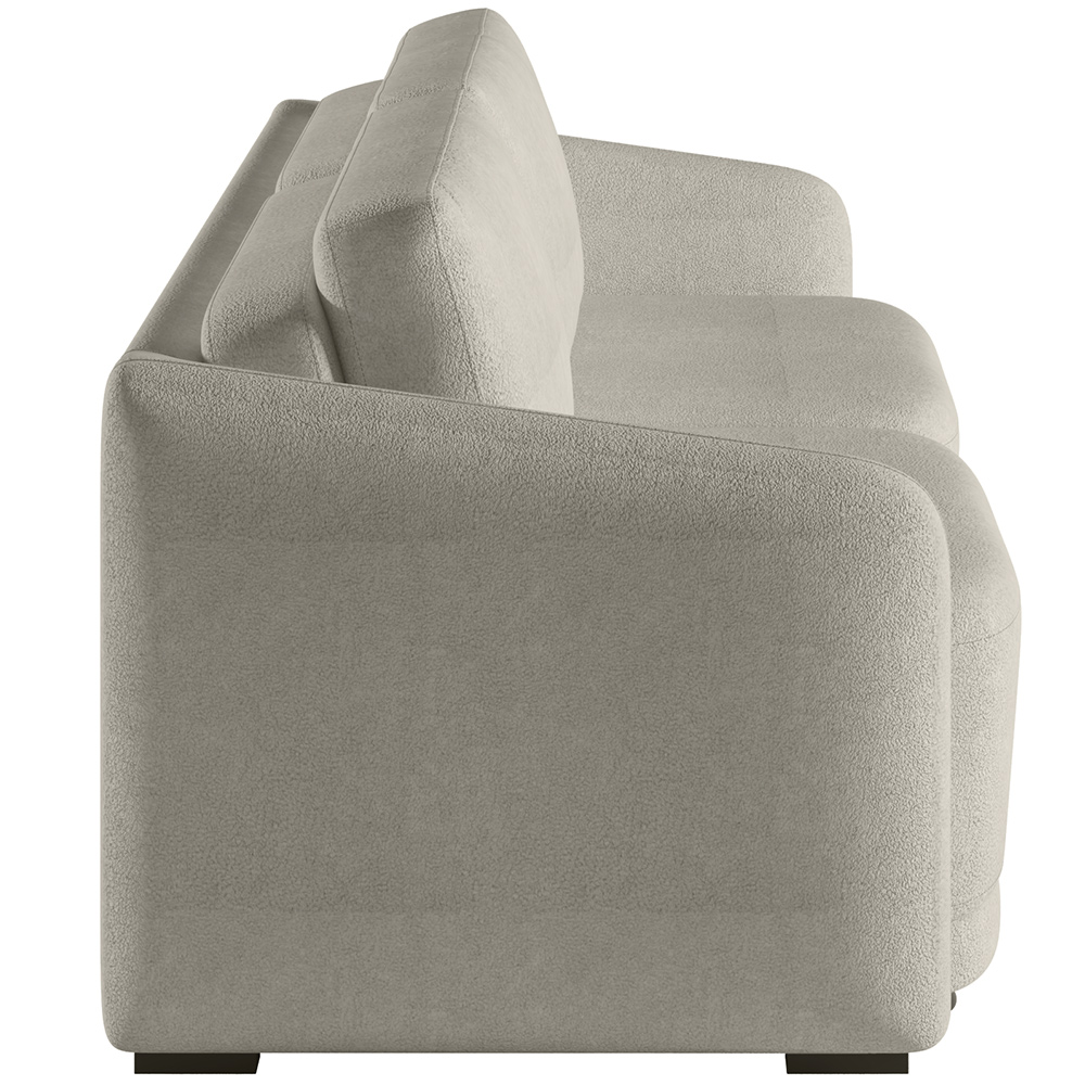 Sofá Cama para Sala de Estar 3 Lugares 236cm Montserrat K01 Bouclê Bege - Lyam Decor