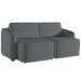 Sofá Cama para Sala de Estar 3 Lugares 236cm Montserrat K01 Bouclê Cinza - Lyam Decor