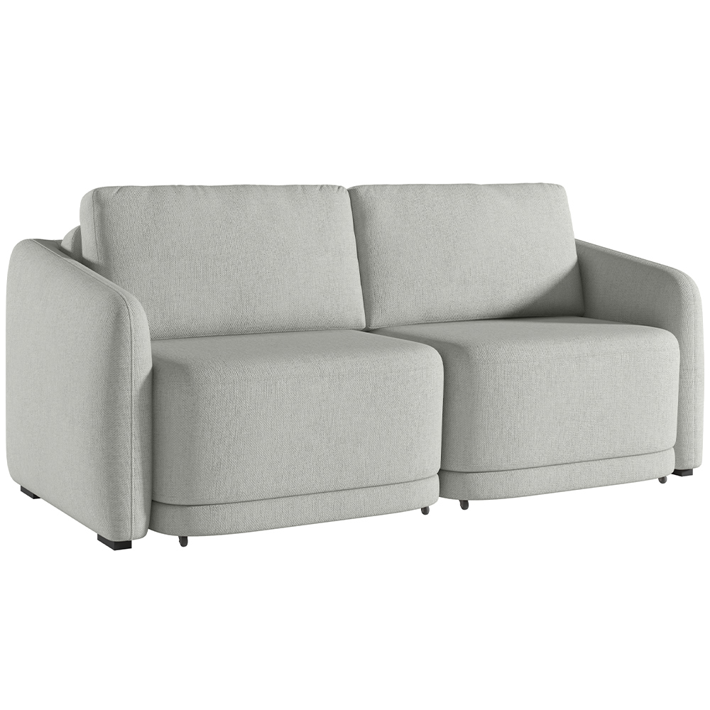 Sofá Cama para Sala de Estar 3 Lugares 236cm Montserrat K01 Linho Cinza - Lyam Decor