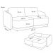 Sofá Cama para Sala de Estar 3 Lugares 236cm Montserrat K01 Veludo Azul Marinho - Lyam Decor