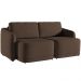 Sofá Cama para Sala de Estar 3 Lugares 236cm Montserrat K01 Veludo Marrom - Lyam Decor