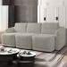 Sofá Cama para Sala de Estar 3 Lugares 246cm Montserrat K01 Bouclê Bege - Lyam Decor
