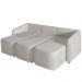 Sofá Cama para Sala de Estar 3 Lugares 246cm Montserrat K01 Bouclê Creme - Lyam Decor