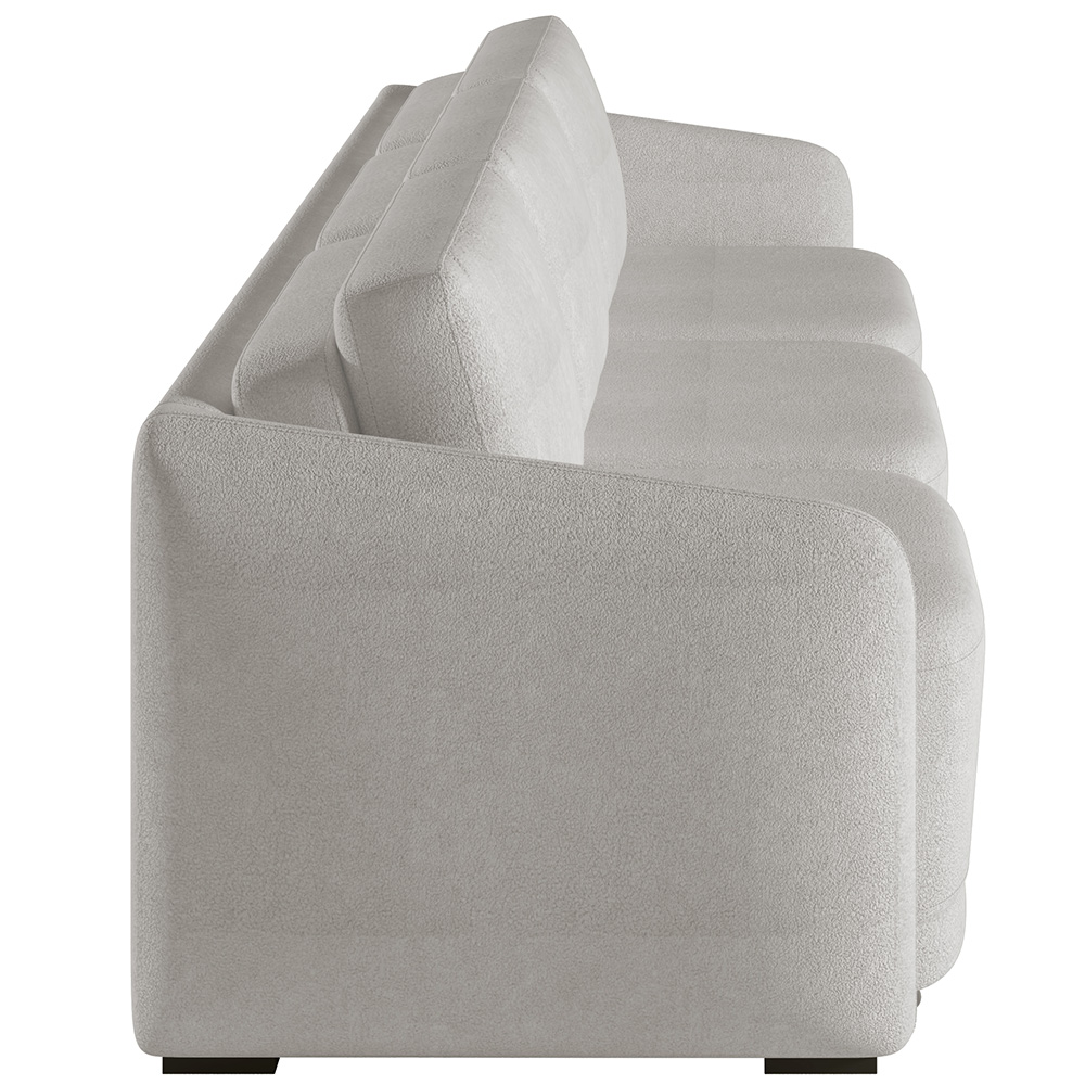 Sofá Cama para Sala de Estar 3 Lugares 246cm Montserrat K01 Bouclê Creme - Lyam Decor