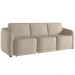 Sofá Cama para Sala de Estar 3 Lugares 246cm Montserrat K01 Linho Bege - Lyam Decor