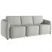 Sofá Cama para Sala de Estar 3 Lugares 246cm Montserrat K01 Linho Cinza - Lyam Decor