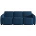 Sofá Cama para Sala de Estar 3 Lugares 246cm Montserrat K01 Veludo Azul Marinho - Lyam Decor