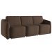 Sofá Cama para Sala de Estar 3 Lugares 246cm Montserrat K01 Veludo Marrom - Lyam Decor