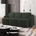 Sofá Cama para Sala de Estar 3 Lugares 246cm Montserrat K01 Veludo Verde - Lyam Decor