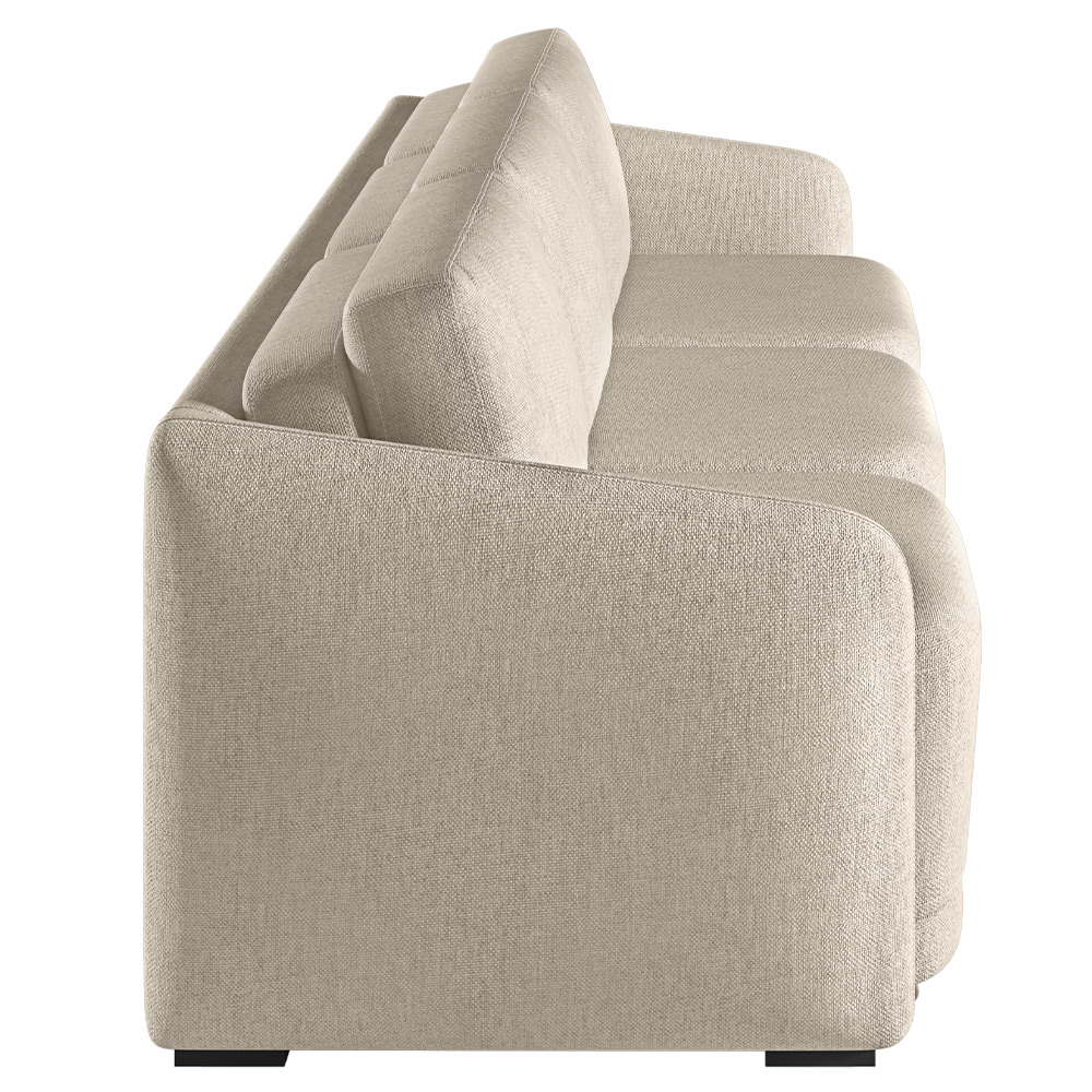 Sofá Cama para Sala de Estar 3 Lugares 276cm Montserrat K01 Linho Bege - Lyam Decor