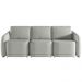 Sofá Cama para Sala de Estar 3 Lugares 276cm Montserrat K01 Linho Cinza - Lyam Decor