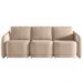 Sofá Cama para Sala de Estar 3 Lugares 276cm Montserrat K01 Veludo Bege - Lyam Decor