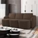 Sofá Cama para Sala de Estar 3 Lugares 276cm Montserrat K01 Veludo Marrom - Lyam Decor