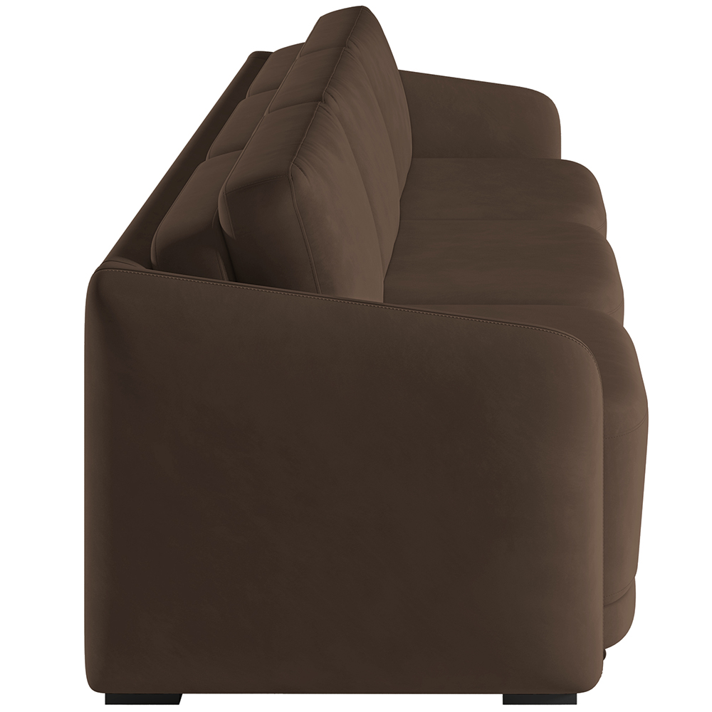 Sofá Cama para Sala de Estar 3 Lugares 276cm Montserrat K01 Veludo Marrom - Lyam Decor