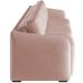 Sofá Cama para Sala de Estar 3 Lugares 276cm Montserrat K01 Veludo Rosê - Lyam Decor