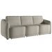 Sofá Cama para Sala de Estar 3 Lugares 306cm Montserrat K01 Bouclê Bege - Lyam Decor