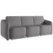 Sofá Cama para Sala de Estar 3 Lugares 306cm Montserrat K01 Bouclê Cinza - Lyam Decor